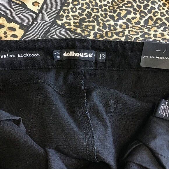 DOLLHOUSE Cropped Flare Jeans Size 13 - Picture 6 of 8